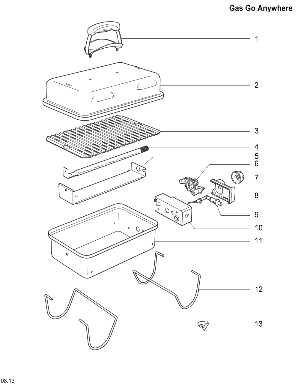 Weber 67184 Cooking grate, Gas Go-Anywhere - Afbeelding 2