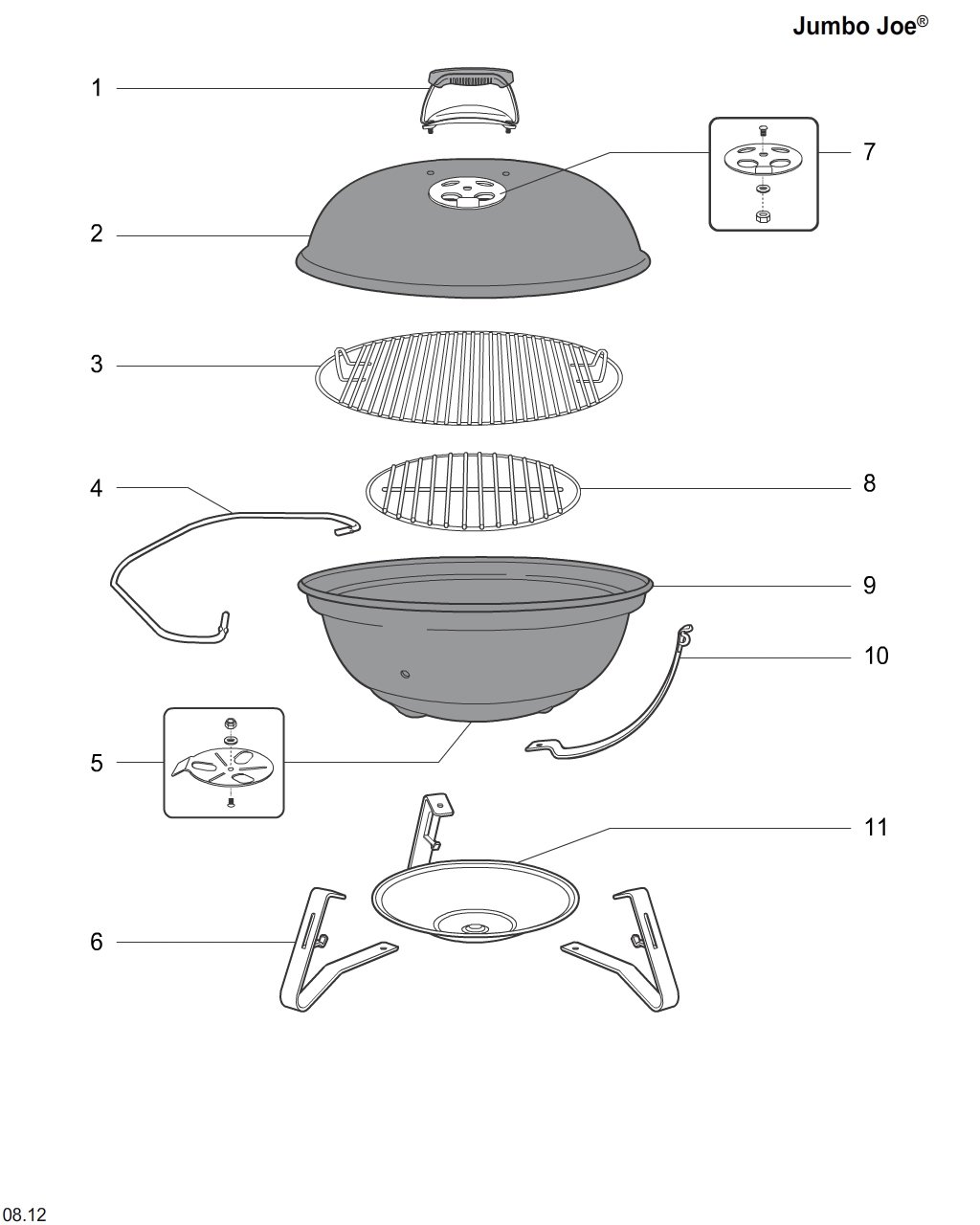 Weber 61497 Wire lid lock, Jumbo Joe '13