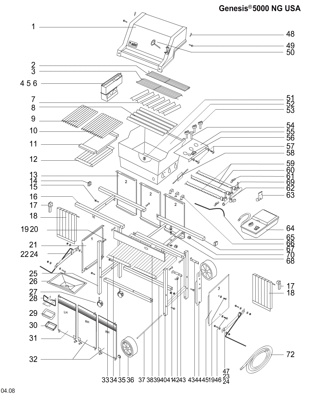 Weber 65901 / 7538 Flavorizer Bars Genesis 1000, 2000, 3400 & 5000 Series gasbarbecues - Image 2