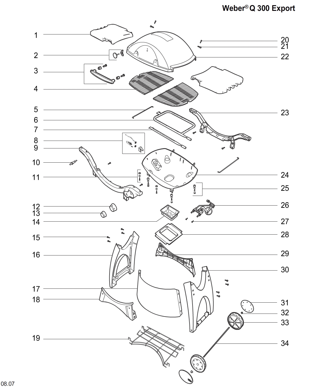 Weber 65776 Manifold LP EXT 29MB Q3000 NL '16
