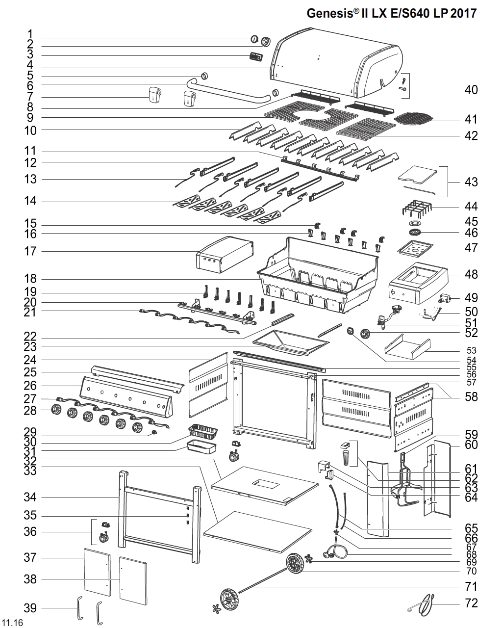 Weber 66534 Match holder assembly, Genesis LX, 440/640