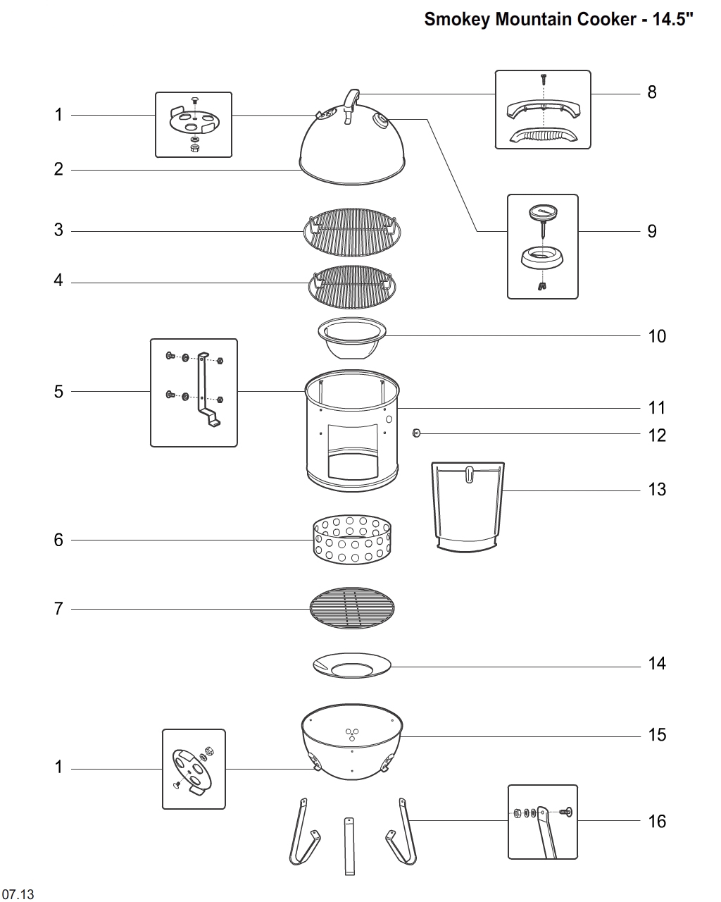 Weber 85038 Potenset WSM 37CM
